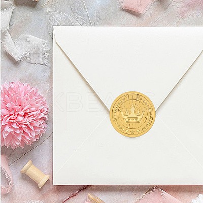 Plastic Self Adhesive Gold Foil Embossed Stickers DIY-WH0575-053-1