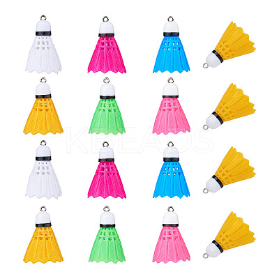 12Pcs 6 Colors Plastic Pendant FIND-TA0001-60-1