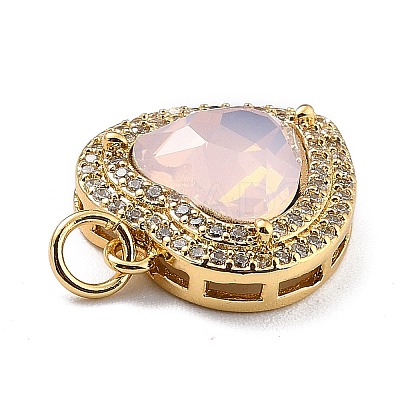Eco-Friendly Brass Micro Pave Cubic Zirconia Pendants ZIRC-H122-03G-02-1