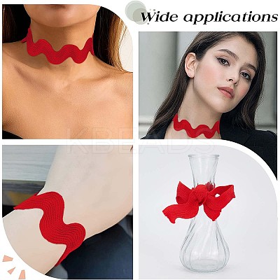 9 Yards Polyester Wavy Fringe Trim Ribbon OCOR-XCP0002-90B-1