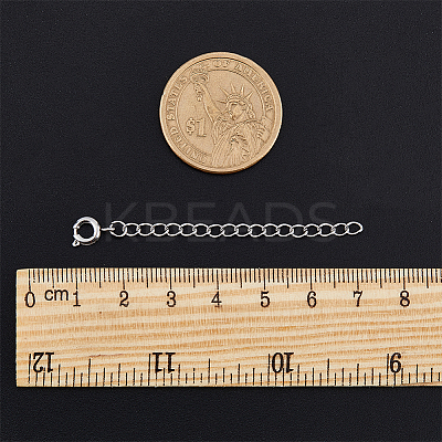 20Pcs 304 Stainless Steel Curb Chain Extender STAS-DC0013-97-1