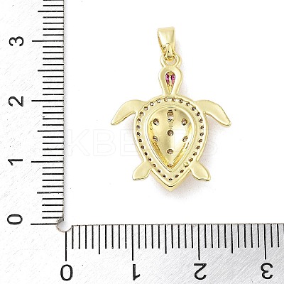 Brass Micro Pave Cubic Zirconia Pendants KK-F877-13G-1