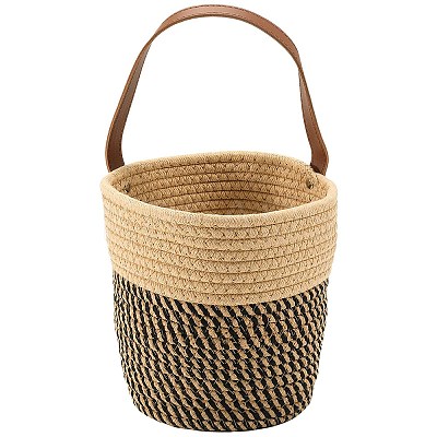 Woven Cotton Storage Baskets AJEW-WH20054-010C-1