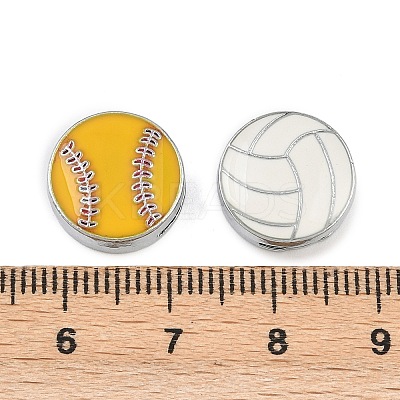 36Pcs 6 Styles Alloy Enamel Slide Charms FIND-SC0010-53-1