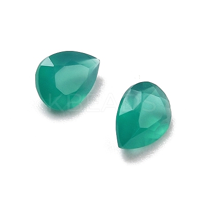 Faceted Natural Green Onyx Agate(Dyed & Heated) Cabochons G-I295-05C-15A-08-1