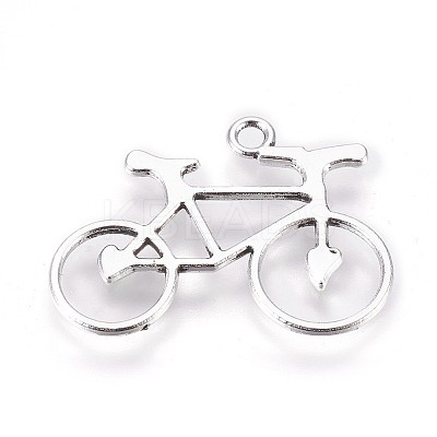 Tibetan Style Alloy Bicycle Pendants TIBEP-A15503-AS-RS-1
