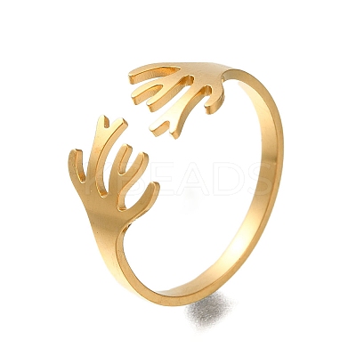 304 Stainless Steel Rings for Women RJEW-S241-02G-1