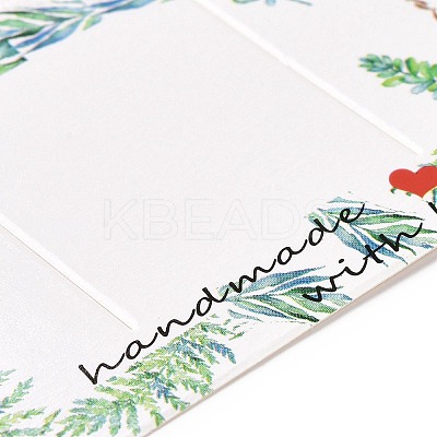 Rectangle Paper Hair Clip Display Cards DIY-B061-02B-1