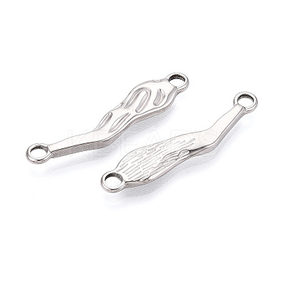 304 Stainless Steel Textured Hot Pepper Links/Cennector Charms STAS-T067-86P-1