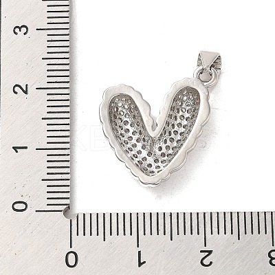 Mother's Day Brass Micro Pave Clear Cubic Zirconia Pendants FIND-Z041-20C-1