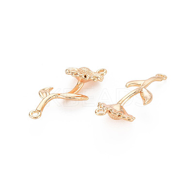 Brass Birth Flower Connector Charms LS-X-KK-S364-231-1
