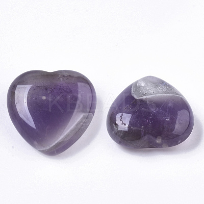 Natural Amethyst Heart Love Stone G-R461-06F-1