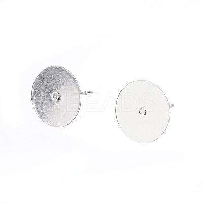 Tarnish Resistant 304 Stainless Steel Stud Earring Findings STAS-D448-088P-12mm-1