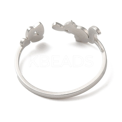 Non-Tarnish 304 Stainless Steel Open Cuff Rings RJEW-K262-01C-P-1