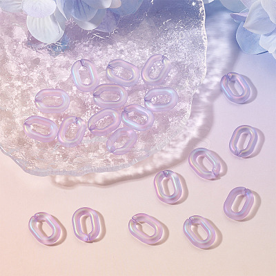 20Pcs Transparent Acrylic Quick Link Connectors OACR-TADJ0001-03E-1