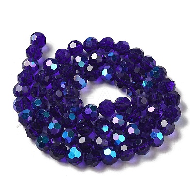 Electroplate Transparent Glass Beads Strands EGLA-A035-T10mm-L06-1