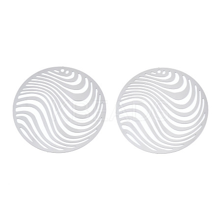 Non-Tarnish 201 Stainless Steel Filigree Pendants X-STAS-S118-061-1
