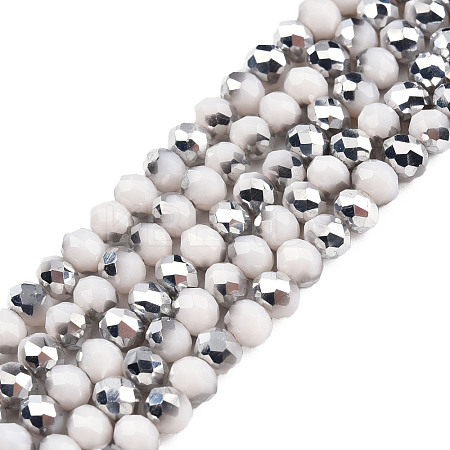 Electroplate Opaque Glass Beads Strands LS-EGLA-A034-P4mm-M20-1