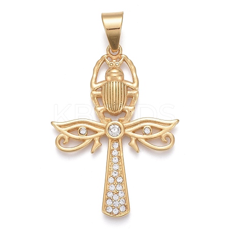304 Stainless Steel Big Pendants STAS-K214-21G-1
