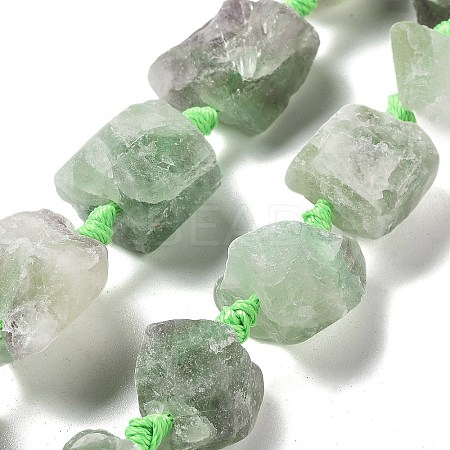 Raw Rough Natural Fluorite Agate Beads Strands G-J388-A10-01-1