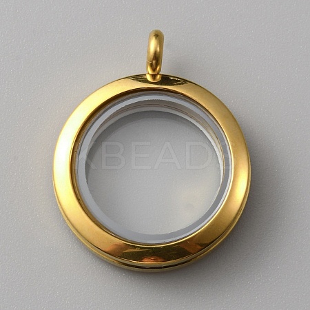 304 Stainless Steel Locket Pendants LS-STAS-WH0027-44G-1