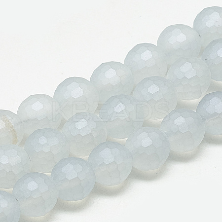 Electroplate Glass Beads Strands EGLA-Q108-8mm-09-1