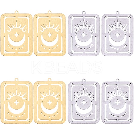 20Pcs 2 Colors 304 Stainless Steel Pendants STAS-SZ0003-11-1