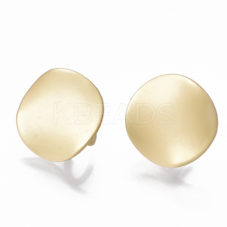 Smooth Surface Alloy Stud Earring Findings PALLOY-T064-43MG-1