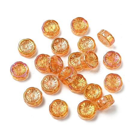 20Pcs Full Rainbow Plated Electroplate Glass Transparent Beads EGLA-YW0005-20-1
