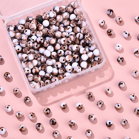 300Pcs Opaque Acrylic Beads SACR-YW0001-89G-1