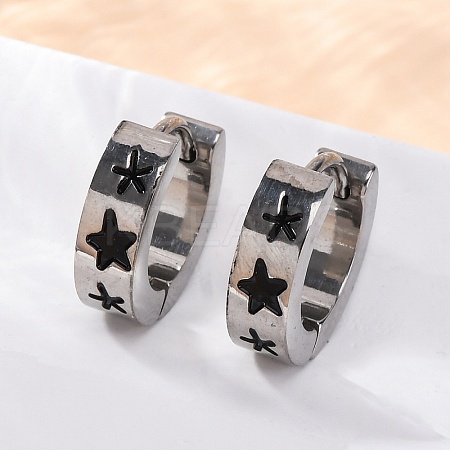 304 Stainless Steel with Enamel Earrings EJEW-M001-20A-P-1