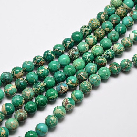 Natural Imperial Jasper Beads Strands X-G-I122-6mm-05-1