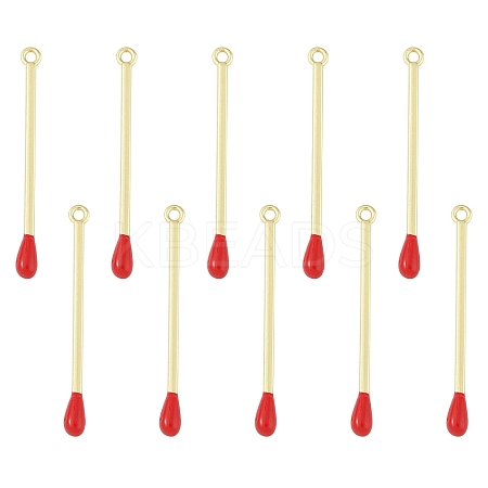 10Pcs Rack Plating Alloy Enamel Pendants FIND-YW0007-85-1