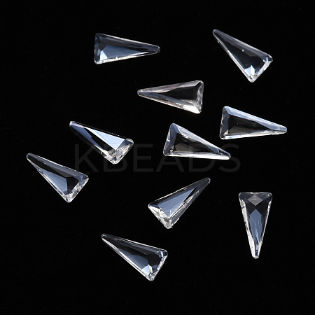 Triangle Transparent Glass Cabochons MRMJ-T009-112A-1