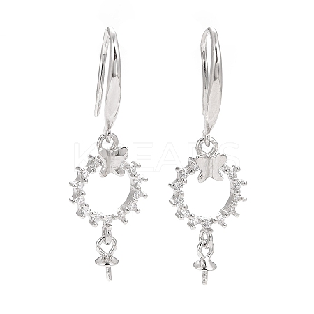 Anti-Tarnish Rhodium Plated 925 Sterling Silver Earring Hooks LS-STER-D035-37P-1