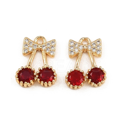 Brass Micro Pave Cubic Zirconia Pendants KK-C115-03F-03G-1