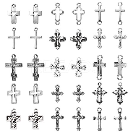 150Pcs 15 Styles Tibetan Style Alloy Pendants TIBEP-CJ0002-22-1