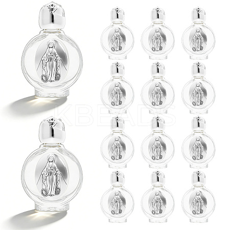 14Pcs Glass Empty Holy Water Bottles for Religious CON-DC0001-23B-1