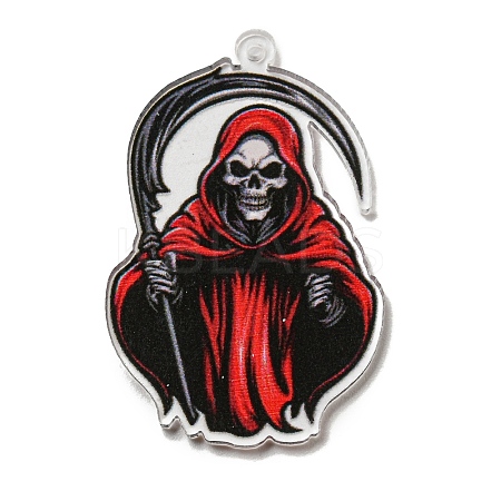 Halloween Theme Printed Acrylic Pendants OACR-P026-B04-1