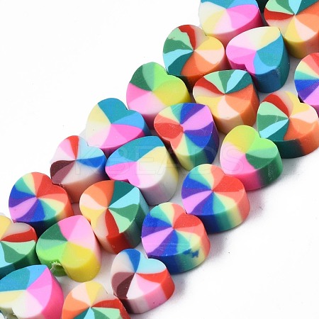 Handmade Polymer Clay Beads Strands CLAY-N008-002G-1