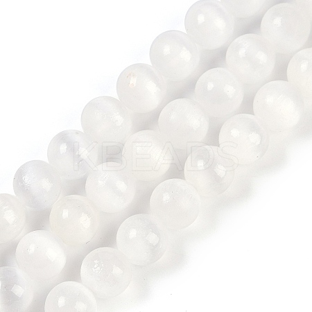 Natural Selenite Beads Strands X-G-G167-A01-01-1