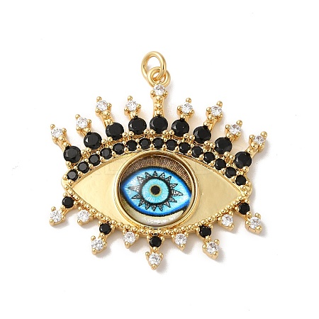 Rack Plating Brass Cubic Zirconia Pendants KK-G504-19G-02-1
