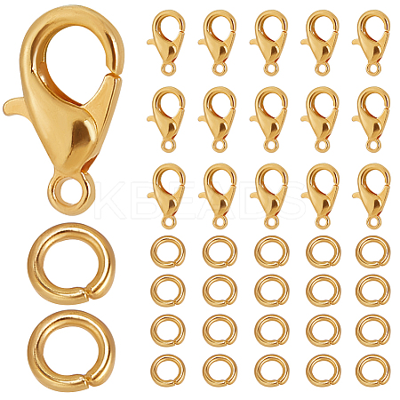 400Pcs Zinc Alloy Lobster Claw Clasps FIND-SP0001-29G-1
