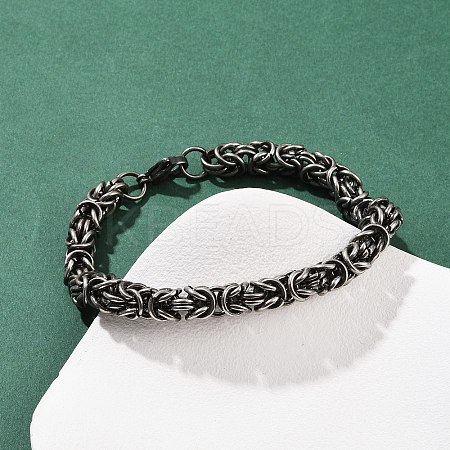 304 Stainless Steel Chain Bracelets for Women Men BJEW-Z143-30AS-1