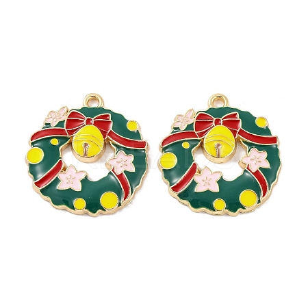 Christmas Theme Rack Plating Alloy Pendants LS-FIND-M020-04G-04-1
