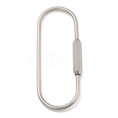 Non-Tarnish 304 Stainless Steel Screw Carabiner Lock Charms STAS-C092-05A-P-1