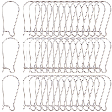 120Pcs 304 Stainless Steel Hoop Earrings Findings Kidney Ear Wires STAS-SP0001-32B-P-1