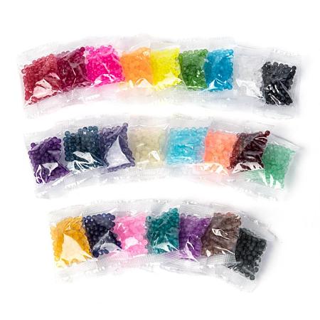 24 Colors Transparent Glass Beads FGLA-JQ0001-03-4mm-1