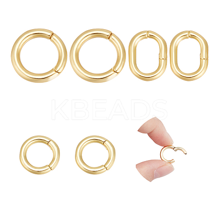 6Pcs 3 Styles Brass Twister Clasps KK-UN0002-52-1