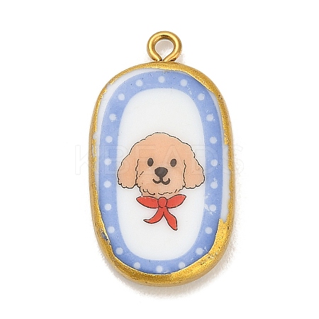 Printed Porcelain Pendants X-STAS-C183-03B-01-1